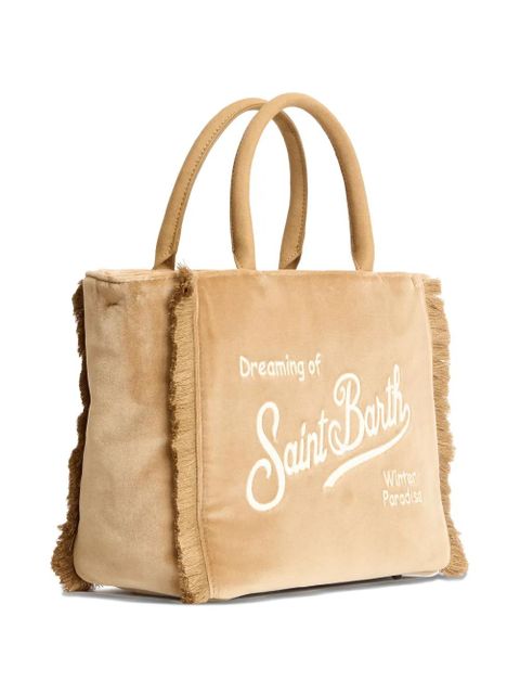 MC2 Saint Barth fringed velvet satchel - Brown