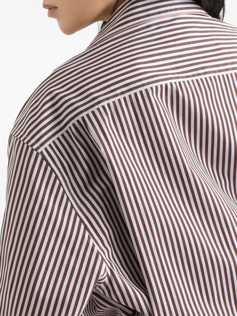 Dolce & Gabbana striped poplin shirt - Brown