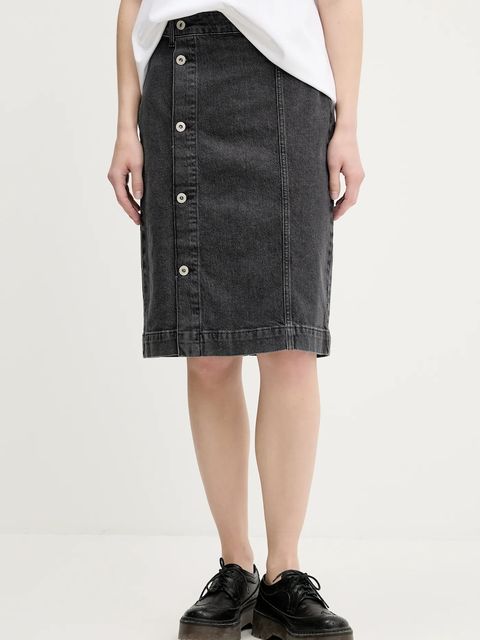 Karl Lagerfeld Jeans spódnica jeansowa kolor szary mini prosta A3W12010 - zdjęcie produktu nr 1