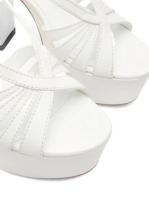 Casadei Elsa platform strap sandals - White