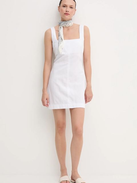 Calvin Klein Jeans sukienka z domieszką lnu - zdjęcie produktu nr 2