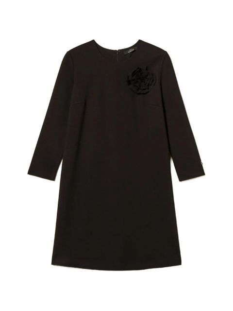 TWINSET floral-brooch mini dress - Black - zdjęcie produktu nr 1