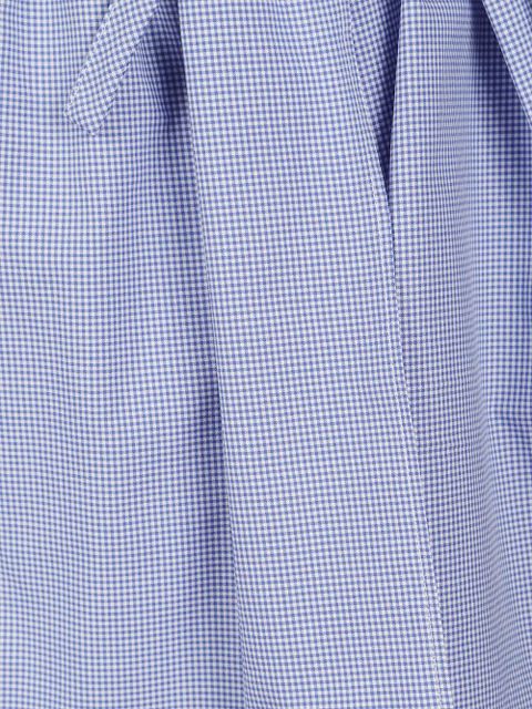 Miu Miu tie gingham mini skirt - Blue