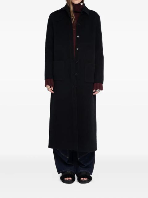 Zadig&Voltaire patch-pocket single-breasted coat - Black