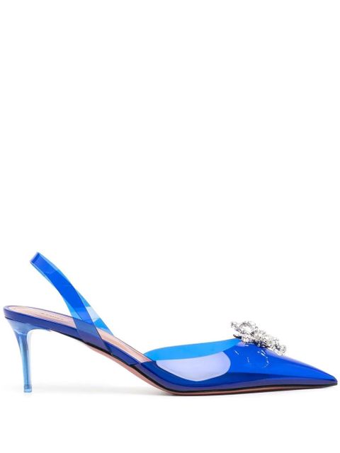 Amina Muaddi Rosie 60mm slingback pumps - Blue - zdjęcie produktu nr 1