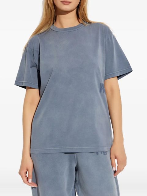 Alexander Wang logo-detail cotton T-shirt - Blue