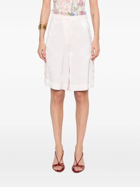 SANDRO lace-trim shorts - Pink