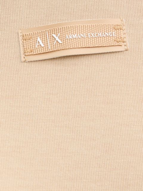 Armani Exchange bluza damska kolor zielony z kapturem gładka XW000745 AF16134