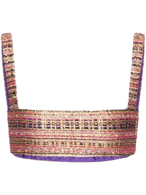 Valentino Garavani Tweed Party bralette top - Gold - zdjęcie produktu nr 1