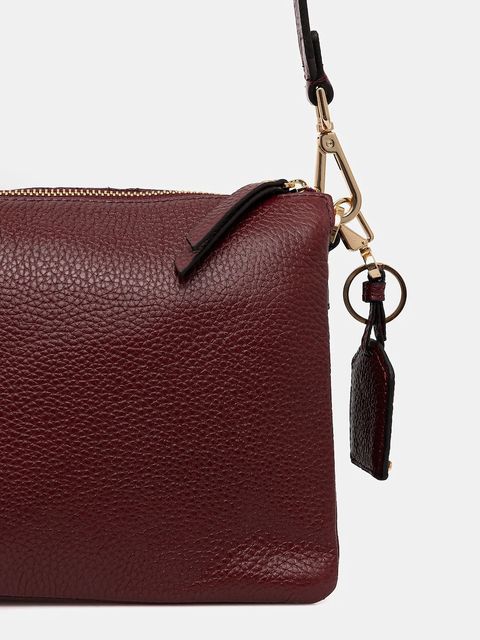 Geox torebka skórzana kolor bordowy D26KRA-00046-C9999 - zdjęcie produktu nr 2