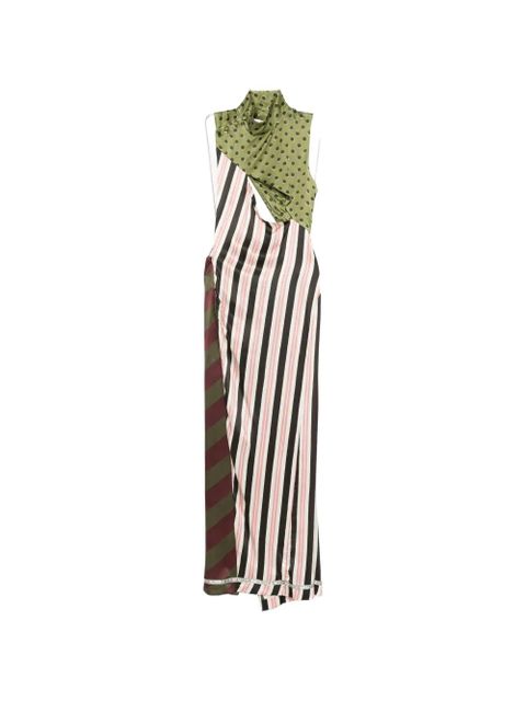 Jean Paul Gaultier patchwork sleeveless maxi dress - Green - zdjęcie produktu nr 1