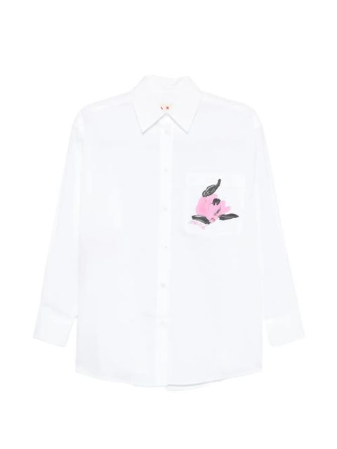 Marni floral-print pocket shirt - White - zdjęcie produktu nr 1