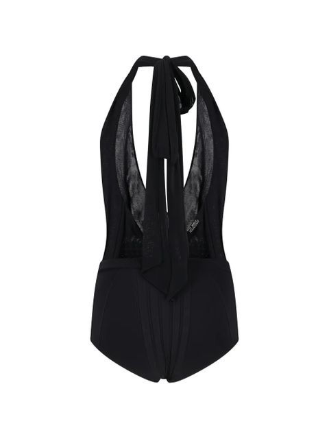 The Attico halterneck tulle bodysuit - Black - zdjęcie produktu nr 2