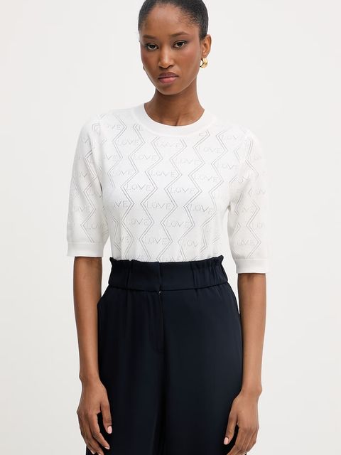 Morgan T-shirt swetrowy damski z wiskozą - zdjęcie produktu nr 2