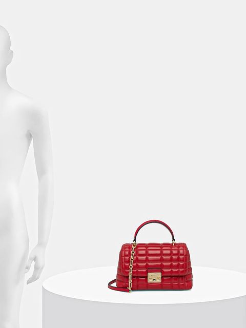 MICHAEL Michael Kors torebka skórzana kolor czerwony 30F5G2RS2L