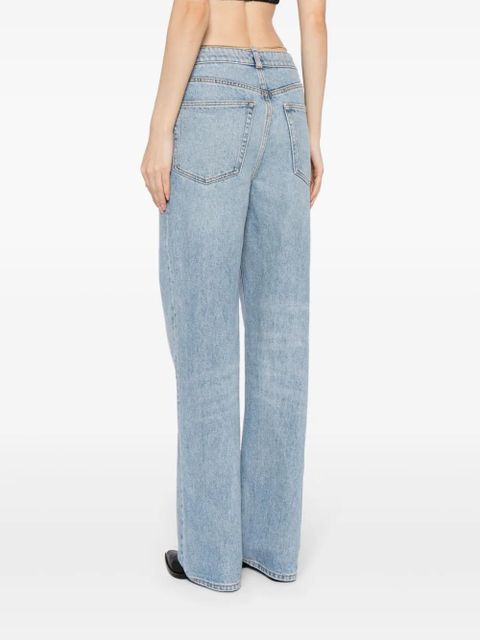 Alexander Wang cable-chain link cotton straight jeans - Blue