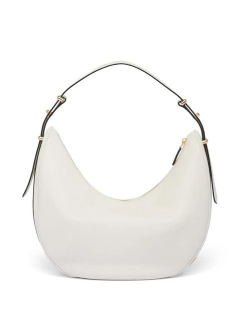 Prada Arqué leather shoulder bag - White