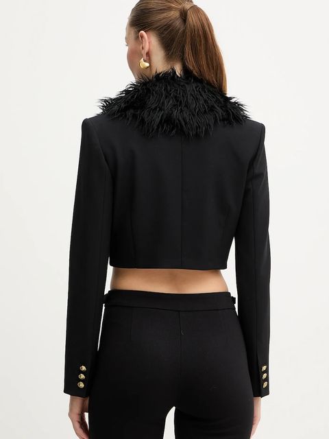 Versace Jeans Couture marynarka kolor czarny dwurzędowa gładka 79HAQ700 N0356