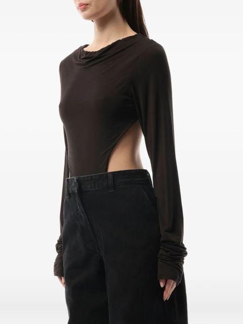 ENTIRE STUDIOS cutout long-sleeve bodysuit - Brown