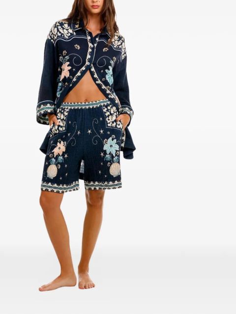 Agua By Agua Bendita Chrissy embroidery shirt - Blue - zdjęcie produktu nr 2