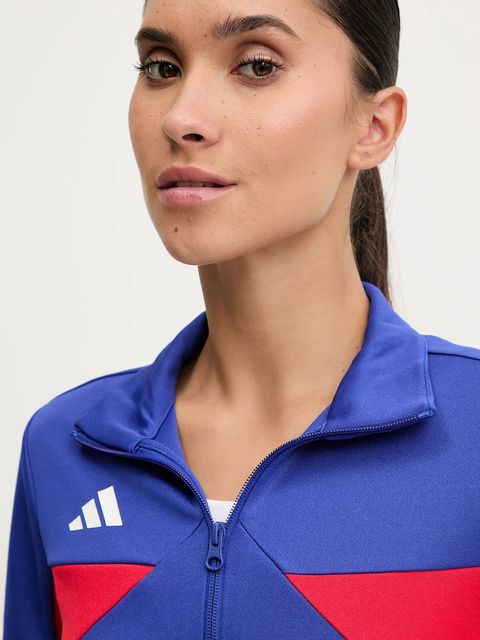 adidas bluza Tiro damska kolor niebieski wzorzysta JW6814 - zdjęcie produktu nr 2