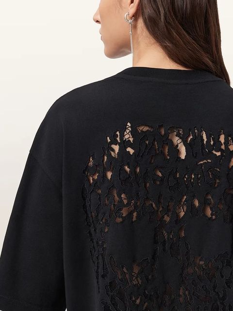 AllSaints t-shirt bawełniany CRANEO damski kolor czarny W065JD