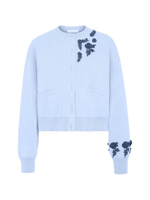 Rabanne floral-embroidery cardigan - Blue - zdjęcie produktu nr 1