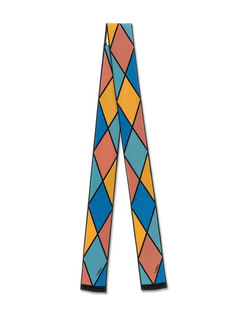 Valentino Garavani rhombelle-print scarf - Blue - zdjęcie produktu nr 1