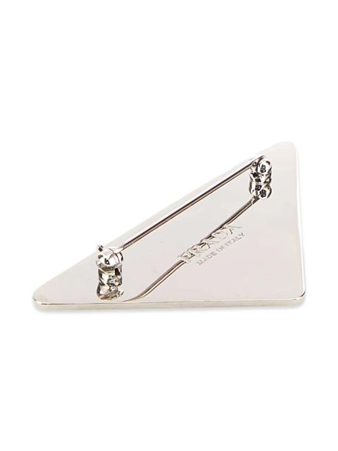 Prada floral triangle brooch - Silver
