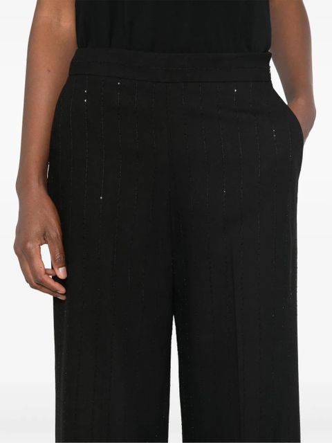 TWINSET sequin-detailing trousers - Black