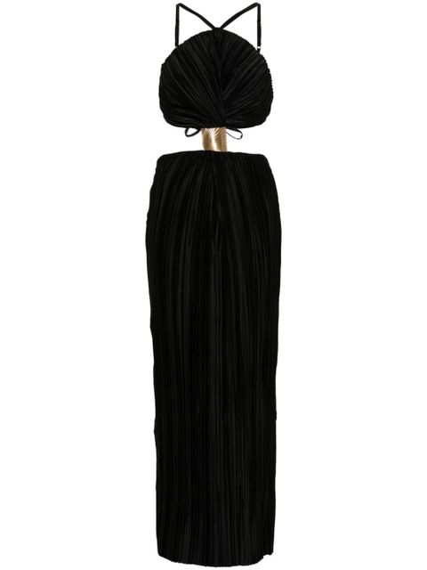 Cult Gaia Mitra pleated gathered gown - Black - zdjęcie produktu nr 1