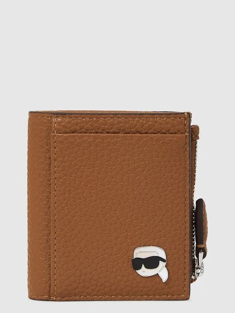 Karl Lagerfeld portfel IKON damski kolor brązowy A4W32005 - zdjęcie produktu nr 1