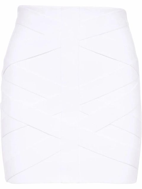 Balmain high-waisted panelled mini skirt - White - zdjęcie produktu nr 1