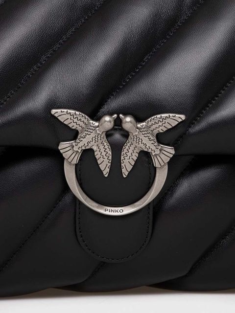 Pinko torebka skórzana kolor czarny 100037.A0F2
