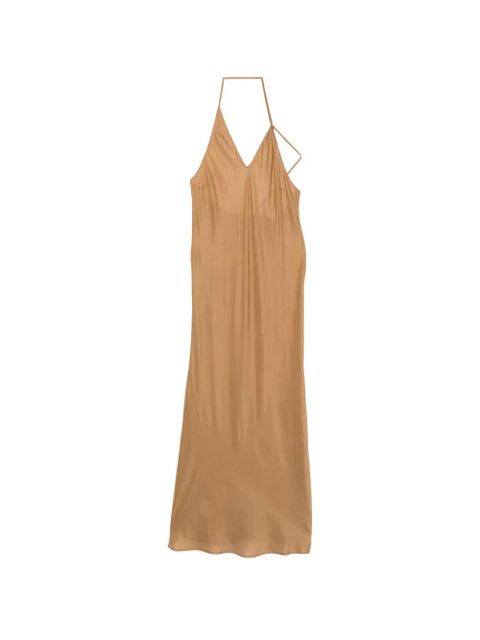 Alysi halterneck slip midi dress - Brown - zdjęcie produktu nr 1