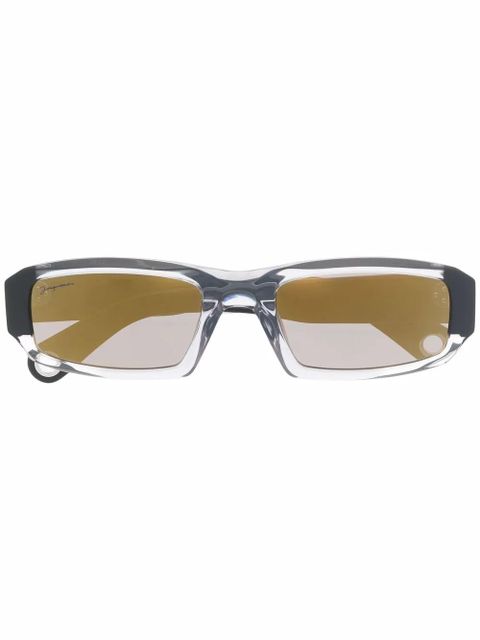 Jacquemus Saltu rectangle-frame sunglasses - Black - zdjęcie produktu nr 1