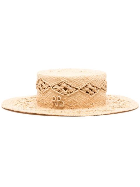 Ruslan Baginskiy appliqué-logo straw hat - Neutrals - zdjęcie produktu nr 1