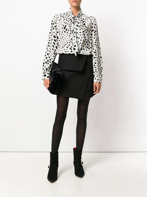 Balmain asymmetric foldover skirt - Black