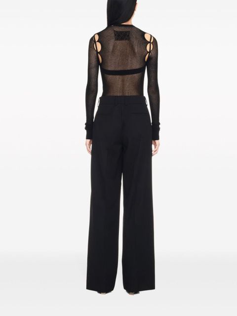 Off-White Arrow fishnet top - Black