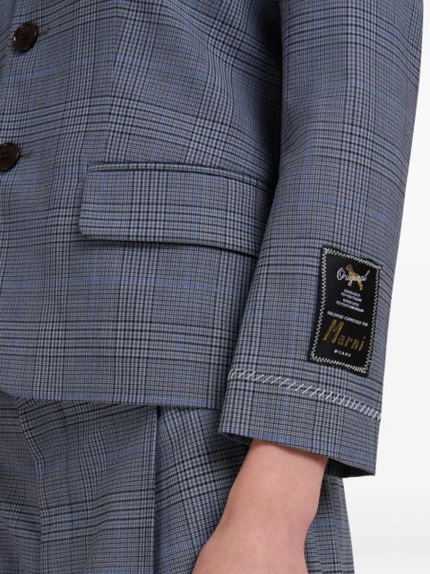 Marni checked blazer - Blue