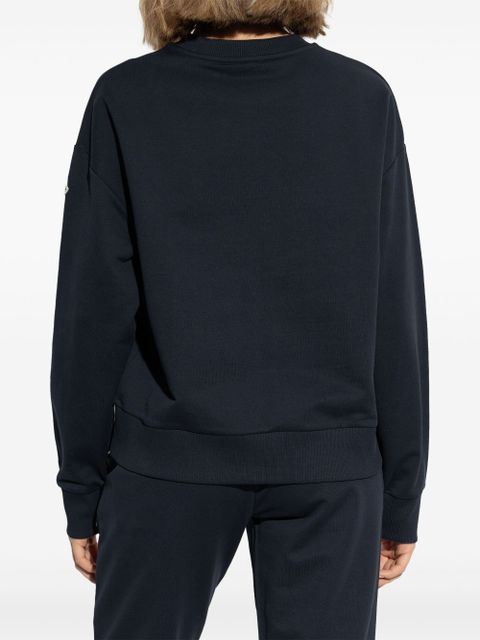 Moncler logo-embroidered sweatshirt - Blue