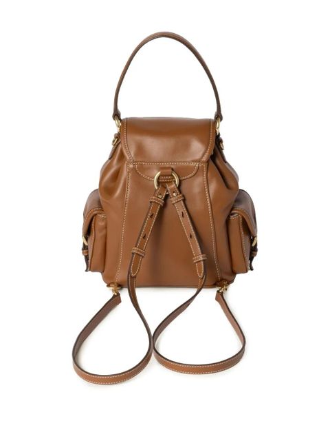 Miu Miu leather backpack - Brown - zdjęcie produktu nr 2
