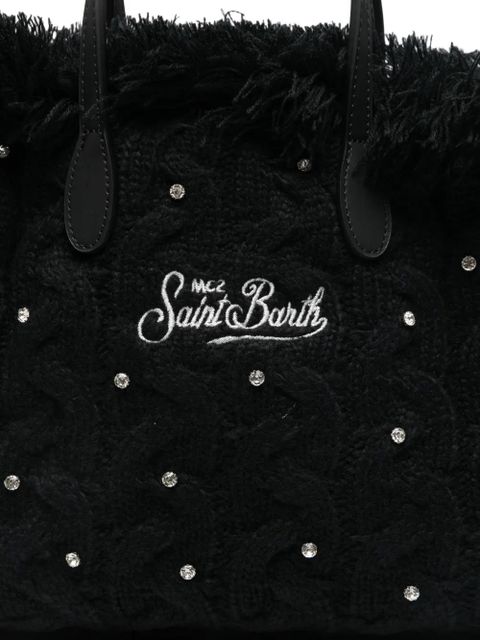 MC2 Saint Barth wool-braid tote bag - Black