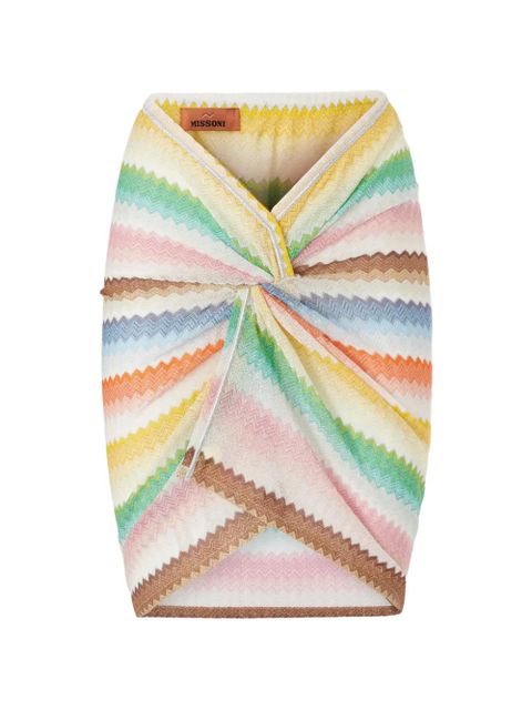 Missoni zigzag wrap skirt - White - zdjęcie produktu nr 2