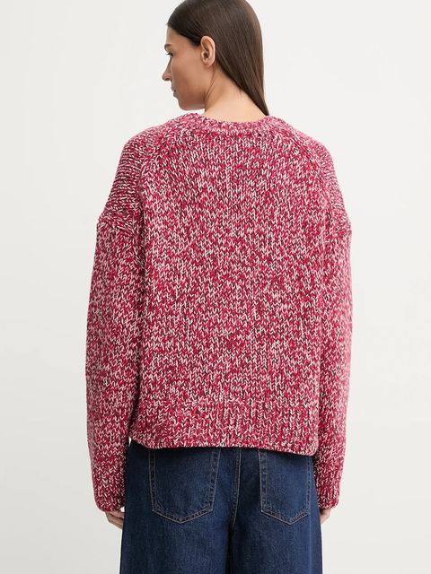 Marc O'Polo sweter z dodatkiem wełny damski kolor czerwony ciepły 5000007891 - zdjęcie produktu nr 2