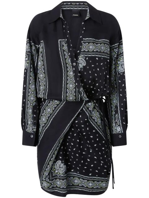 PINKO bandana-print mini dress - Black - zdjęcie produktu nr 1