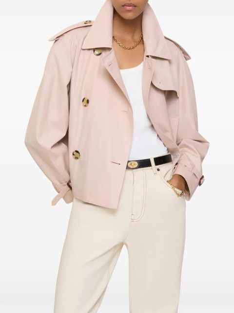 Burberry cropped tropical gabardine Mayfair trench jacket - Pink - zdjęcie produktu nr 2