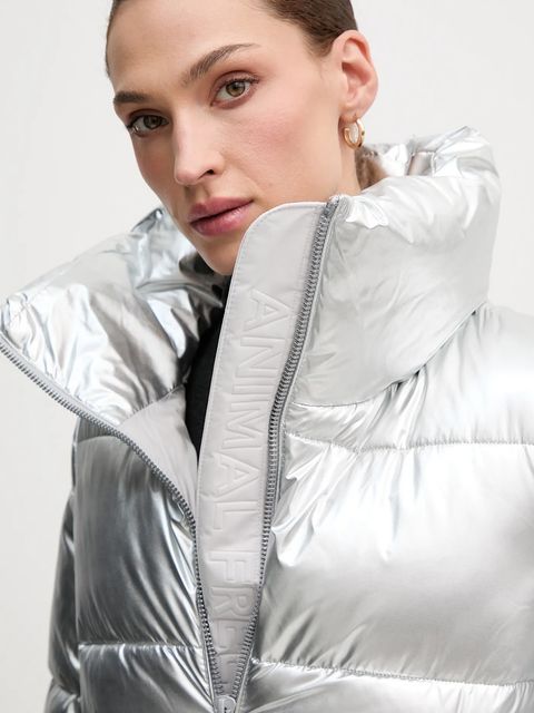 Save The Duck kurtka GERDA kolor srebrny zimowa D42381W.ICED21