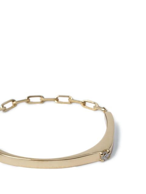 TOTEME 18K yellow gold diamond chain ring