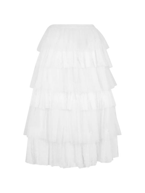 Valentino Garavani tiered ruffled midi skirt - White - zdjęcie produktu nr 2